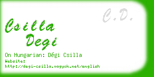 csilla degi business card